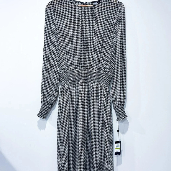 TOMMY HILFIGER Houndstooth Midi Dress | Flowy Fit | Size 14 * - Picture 2 of 10